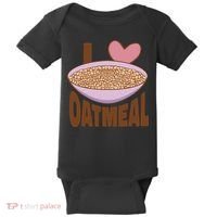 I Love Oatmeal Baby Bodysuit thumb 0