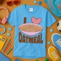 I Love Oatmeal Kids T-Shirt thumb 3