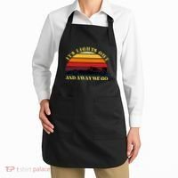 Its Lights Out And Away We Go Retro Sunset Formula Racing Apron thumb 2