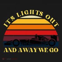 Its Lights Out And Away We Go Retro Sunset Formula Racing Women's Hoodie thumb 2
