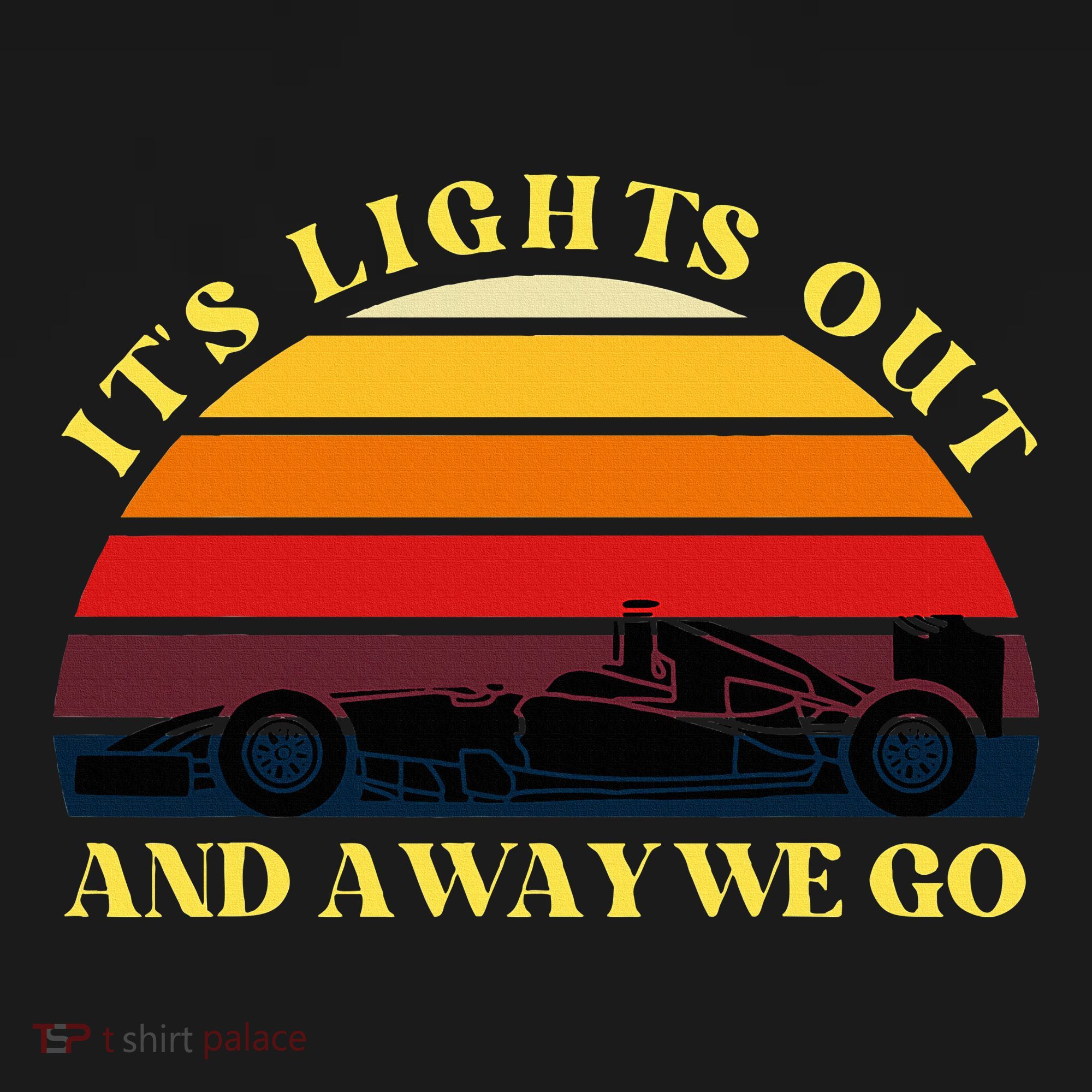 Its Lights Out And Away We Go Retro Sunset Formula Racing Women's Tank Top