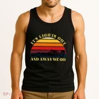Its Lights Out And Away We Go Retro Sunset Formula Racing Tank Top thumb 3