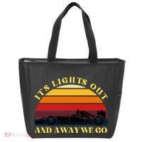 Its Lights Out And Away We Go Retro Sunset Formula Racing Tote Bag thumb 0