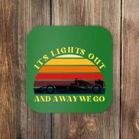 Its Lights Out And Away We Go Retro Sunset Formula Racing Coaster thumb 0
