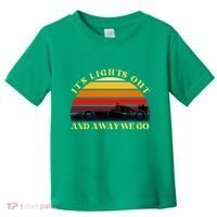 Its Lights Out And Away We Go Retro Sunset Formula Racing Toddler T-Shirt thumb 0