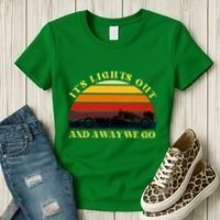 Its Lights Out And Away We Go Retro Sunset Formula Racing Women's T-Shirt thumb 3