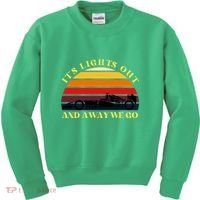 Its Lights Out And Away We Go Retro Sunset Formula Racing Kids Sweatshirt thumb 0