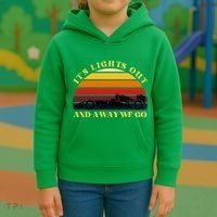 Its Lights Out And Away We Go Retro Sunset Formula Racing Kids Hoodie thumb 3
