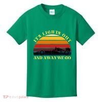 Its Lights Out And Away We Go Retro Sunset Formula Racing Kids T-Shirt thumb 0