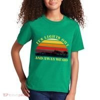 Its Lights Out And Away We Go Retro Sunset Formula Racing Kids T-Shirt thumb 2