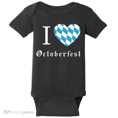 I Love Octoberfest Baby Bodysuit