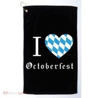 I Love Octoberfest Golf Towel thumb 0