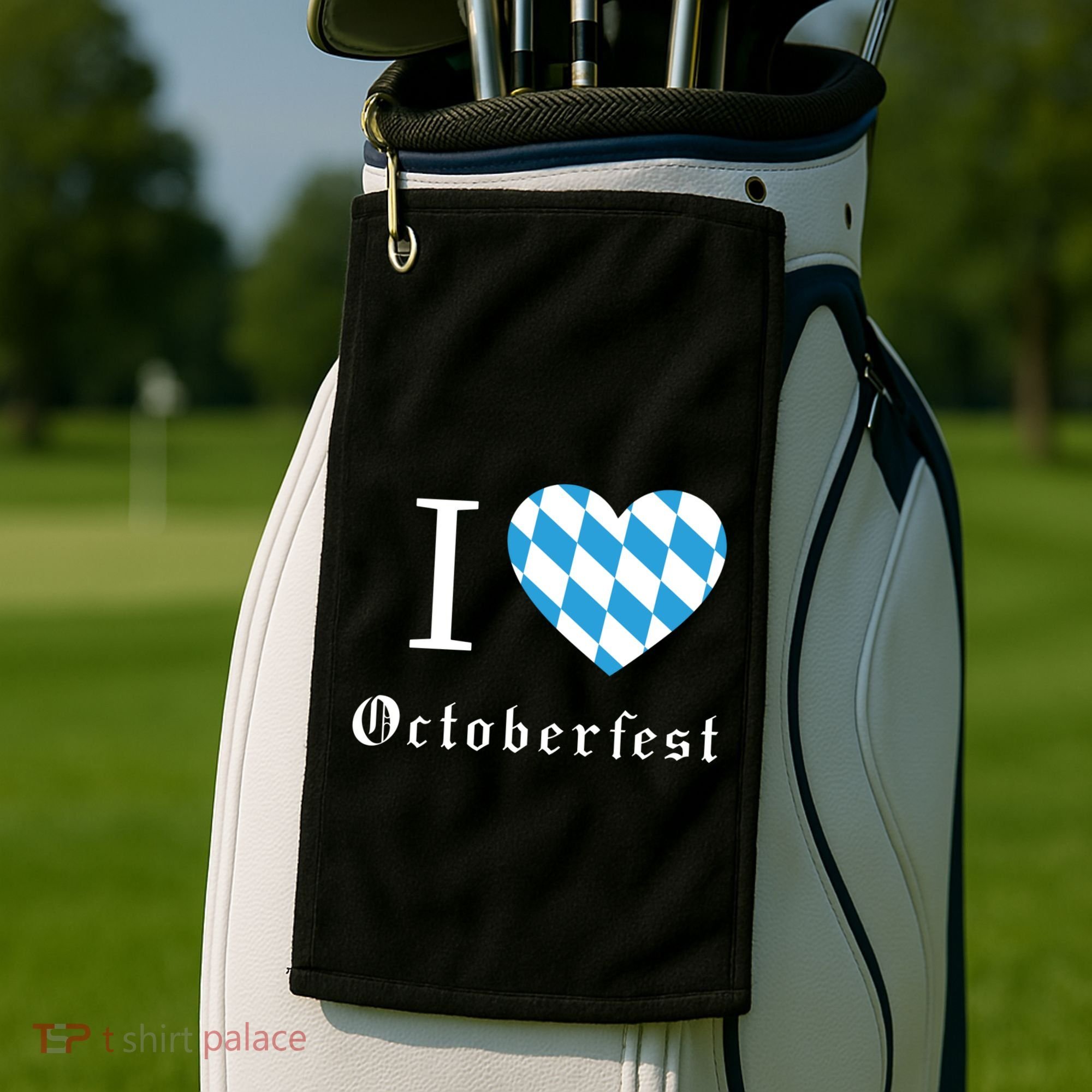 I Love Octoberfest Golf Towel