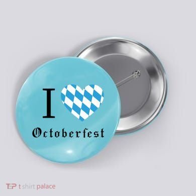 I Love Octoberfest Button