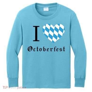 I Love Octoberfest Kids Long Sleeve Shirt