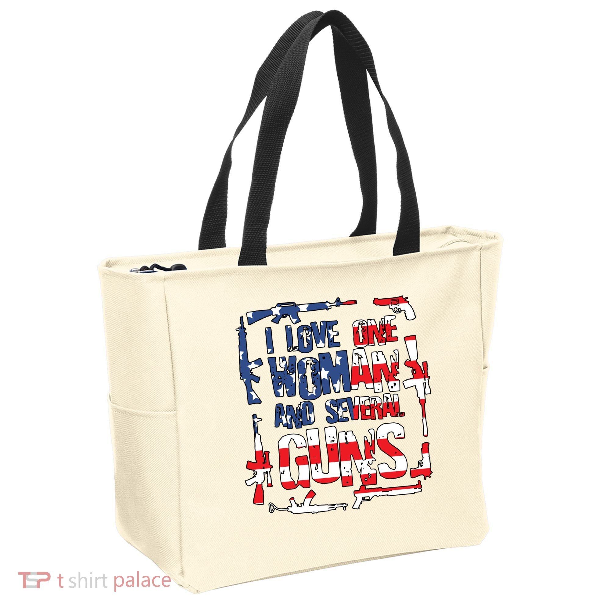I Love One Woman And Several Guns Tote Bag