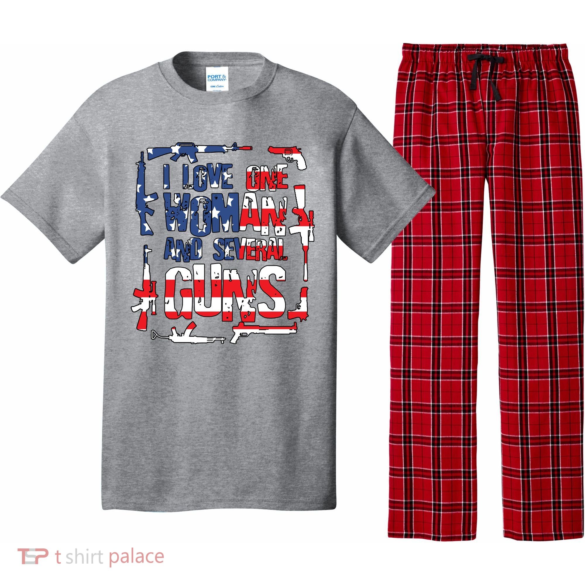 I Love One Woman And Several Guns Pajama Set