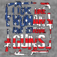 I Love One Woman And Several Guns Women's Hoodie thumb 2