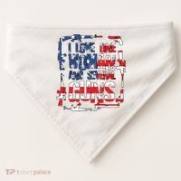 I Love One Woman And Several Guns USA-Made Doggie Bandana thumb 0