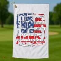 I Love One Woman And Several Guns Golf Towel thumb 1