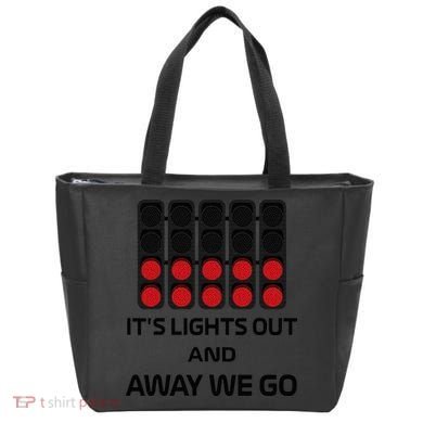 It's Lights Out And Away We Go Formula Racing Circuits Sport Tote Bag