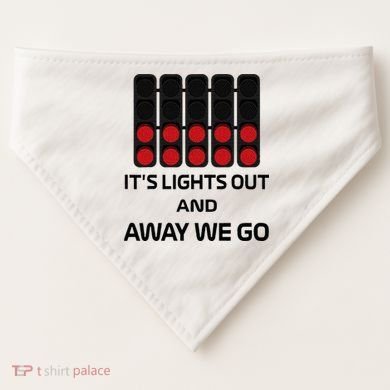 It's Lights Out And Away We Go Formula Racing Circuits Sport USA-Made Doggie Bandana