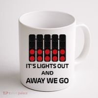 It's Lights Out And Away We Go Formula Racing Circuits Sport Coffee Mug thumb 1