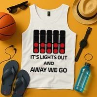 It's Lights Out And Away We Go Formula Racing Circuits Sport Tank Top thumb 4