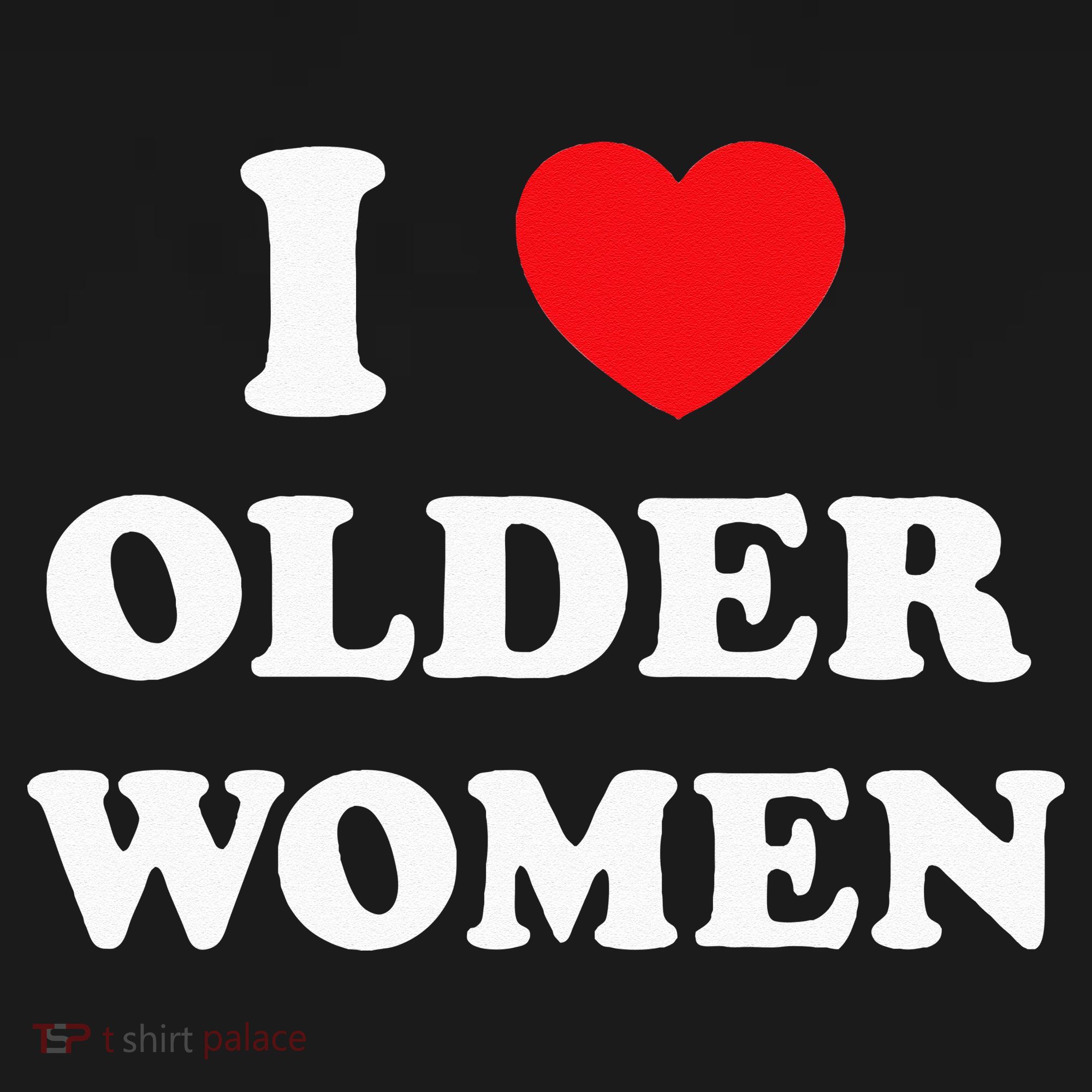 I Love Older Women Heart Hot Moms Women's Hoodie