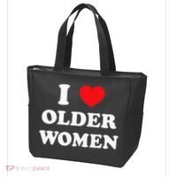I Love Older Women Heart Hot Moms Tote Bag thumb 3