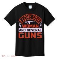I Love One Woman And Sereval Guns Kids T-Shirt thumb 0