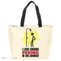 I Love Peeing In The Shower Funny Singing Tote Bag thumb 0
