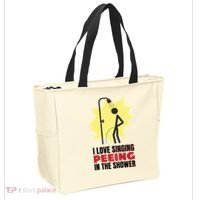 I Love Peeing In The Shower Funny Singing Tote Bag thumb 2