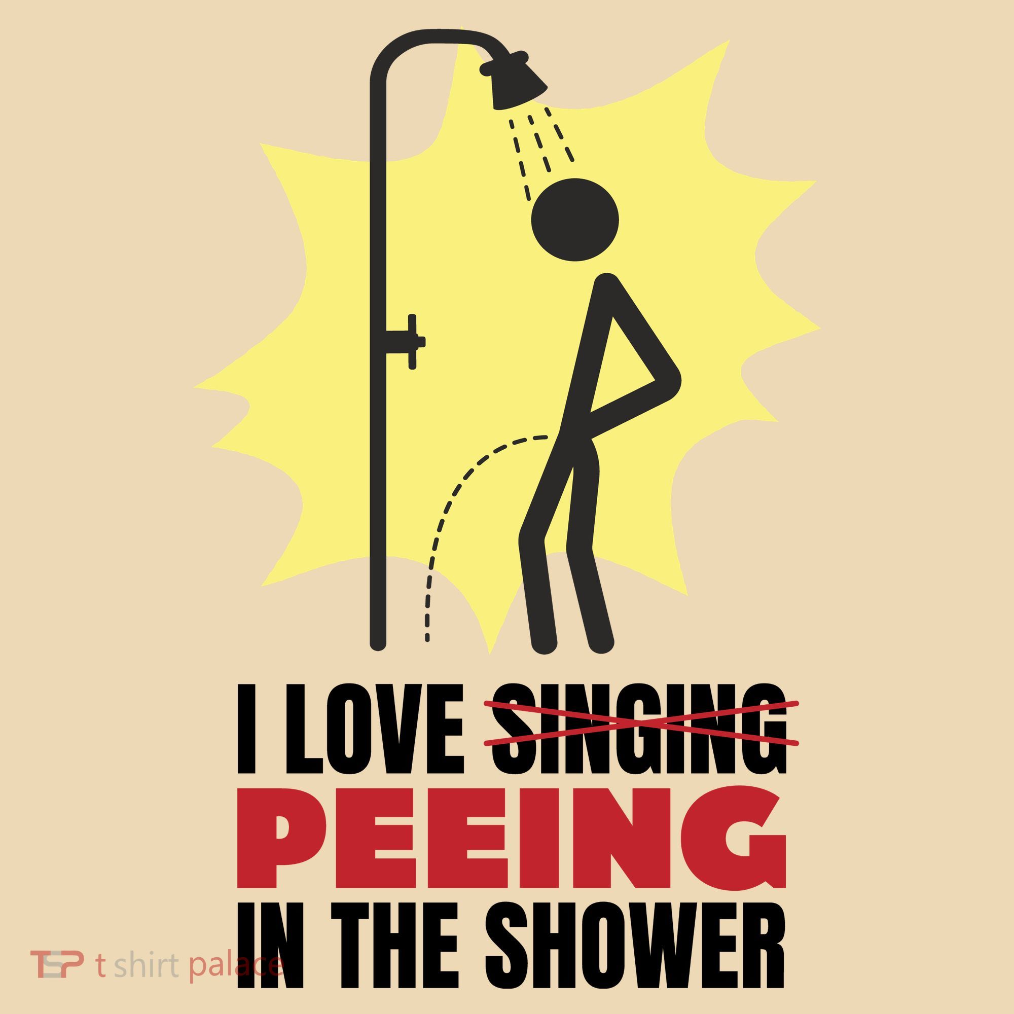 I Love Peeing In The Shower Funny Singing Tote Bag