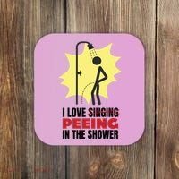 I Love Peeing In The Shower Funny Singing Coaster thumb 0