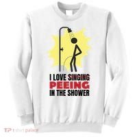 I Love Peeing In The Shower Funny Singing Sweatshirt thumb 0