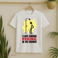 I Love Peeing In The Shower Funny Singing T-Shirt thumb 2