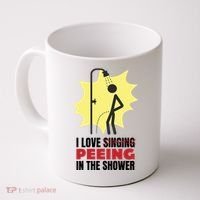 I Love Peeing In The Shower Funny Singing Coffee Mug thumb 0