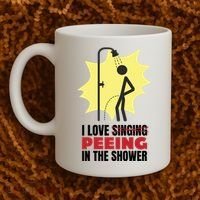 I Love Peeing In The Shower Funny Singing Coffee Mug thumb 2