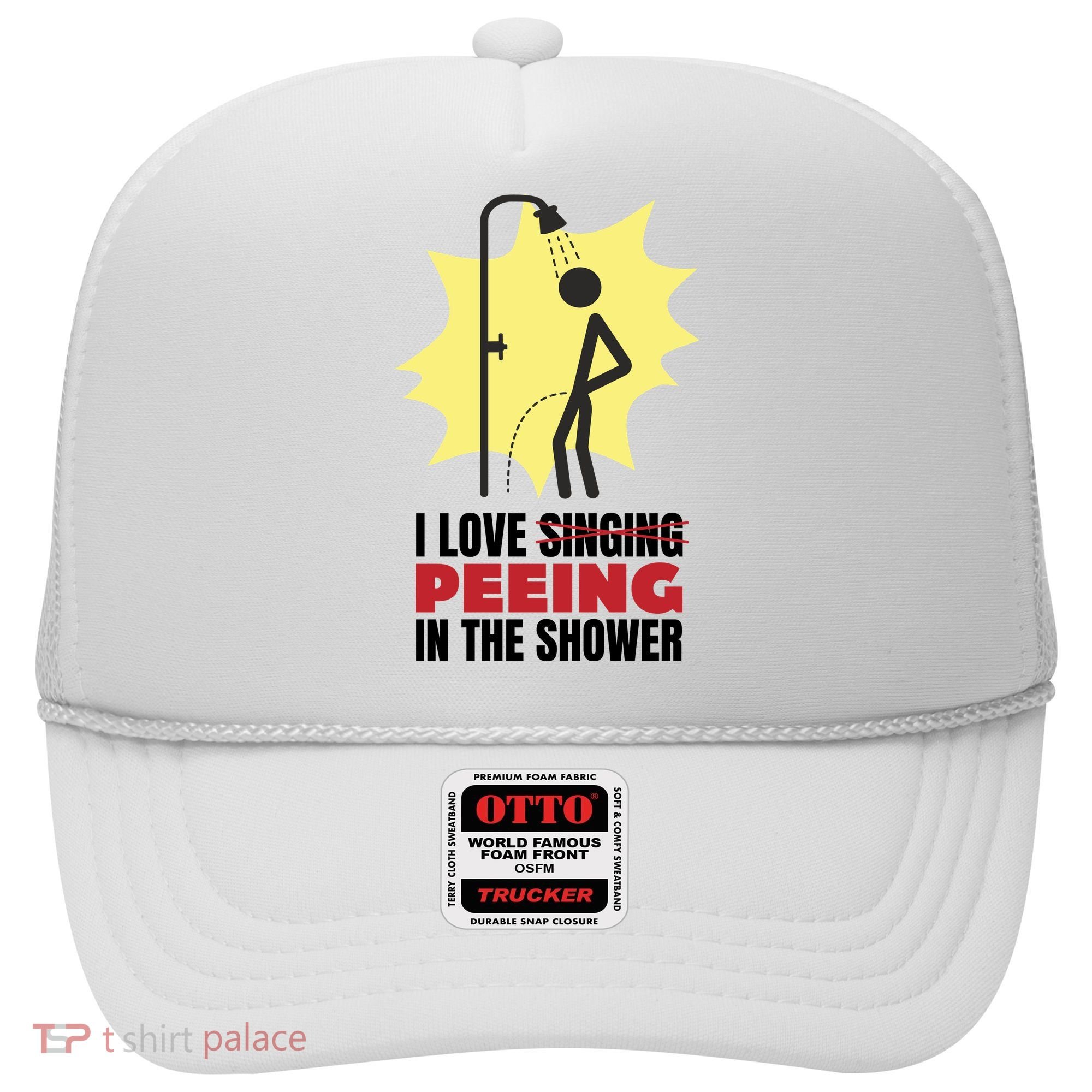 I Love Peeing In The Shower Funny Singing Hat