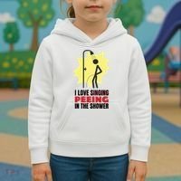 I Love Peeing In The Shower Funny Singing Kids Hoodie thumb 3