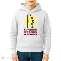 I Love Peeing In The Shower Funny Singing Kids Hoodie thumb 4