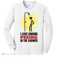 I Love Peeing In The Shower Funny Singing Kids Long Sleeve Shirt thumb 0