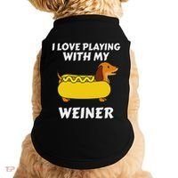 I Love Playing With My Wiener Dachshund Dog Weenie Doggie Tank thumb 0