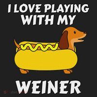 I Love Playing With My Wiener Dachshund Dog Weenie Golf Towel thumb 3