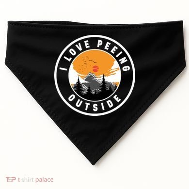 I Love Peeing Outside USA-Made Doggie Bandana