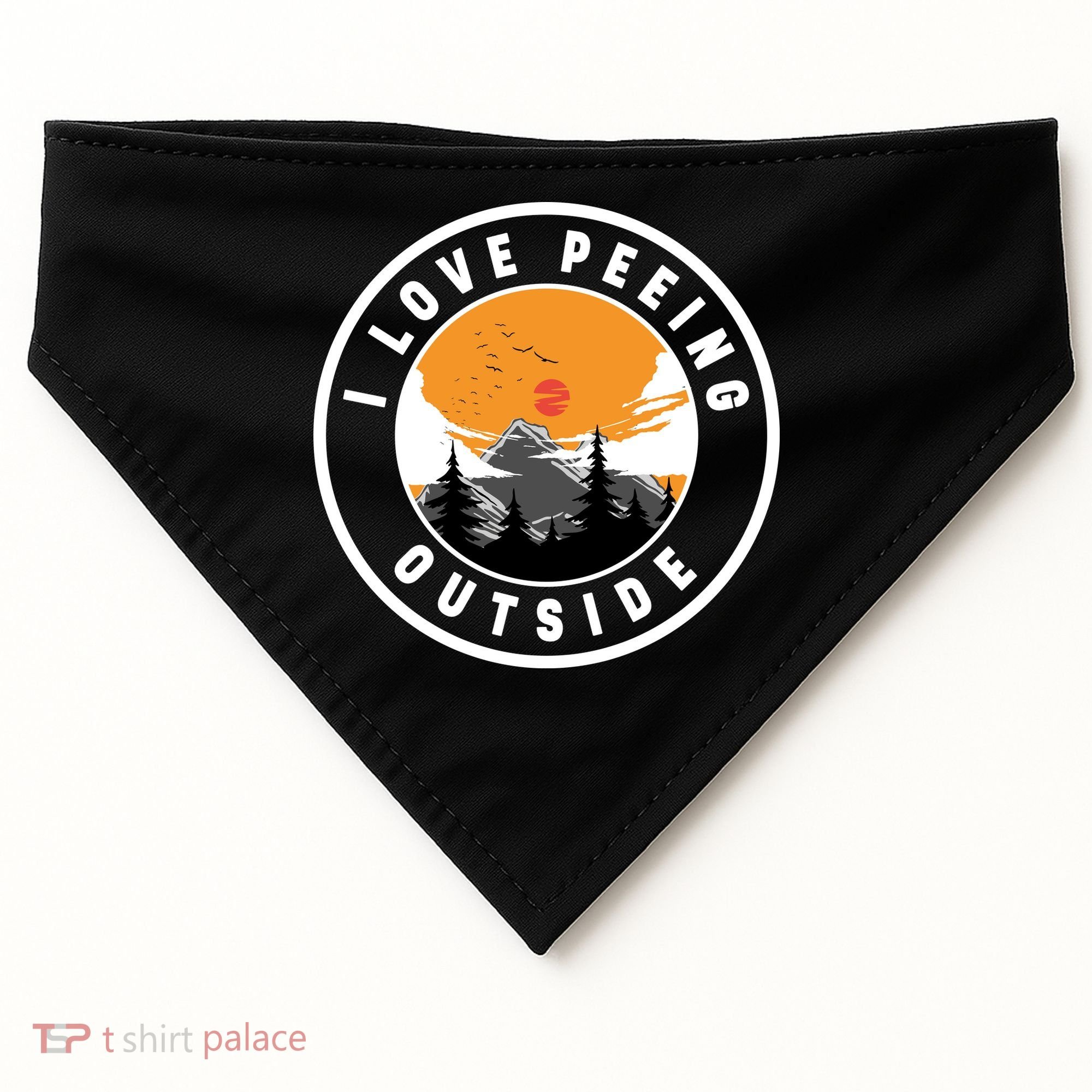 I Love Peeing Outside USA-Made Doggie Bandana