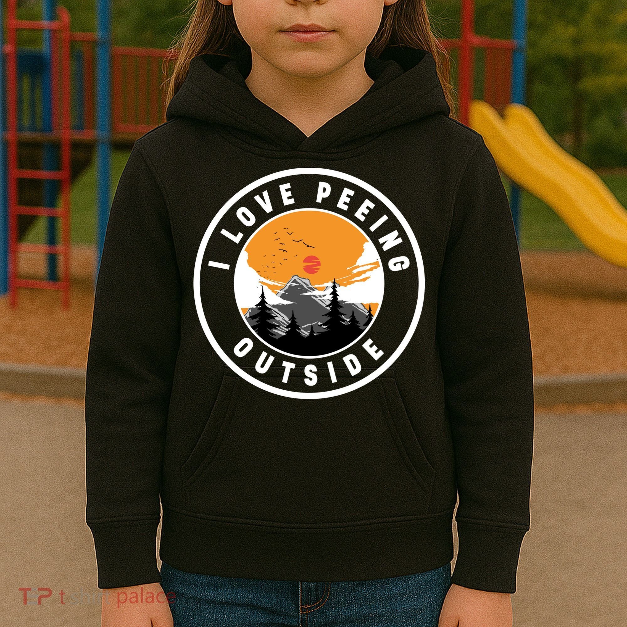 I Love Peeing Outside Kids Hoodie