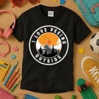 I Love Peeing Outside Kids T-Shirt thumb 3