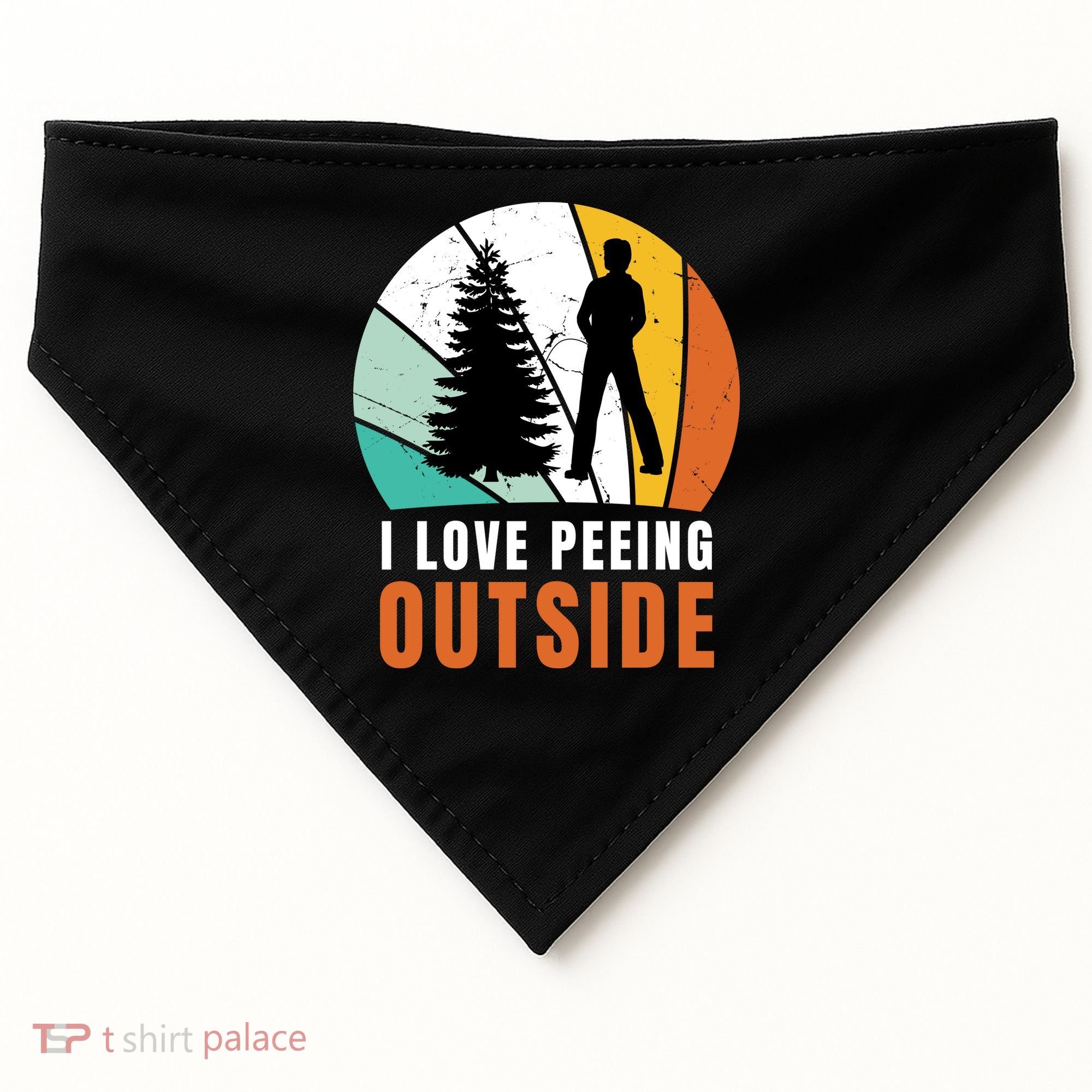 I Love Peeing Outside USA-Made Doggie Bandana